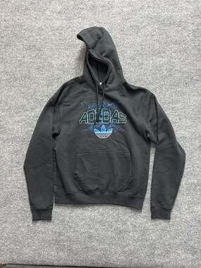 NWT adidas Originals Trefoil Graphic Black Hoodie